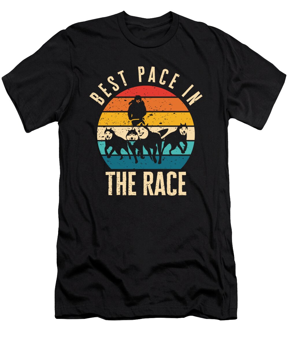 1 Husky Sledding Best Pace Sled Dog Racing Alaskan Racers Toms Store T-Shirt