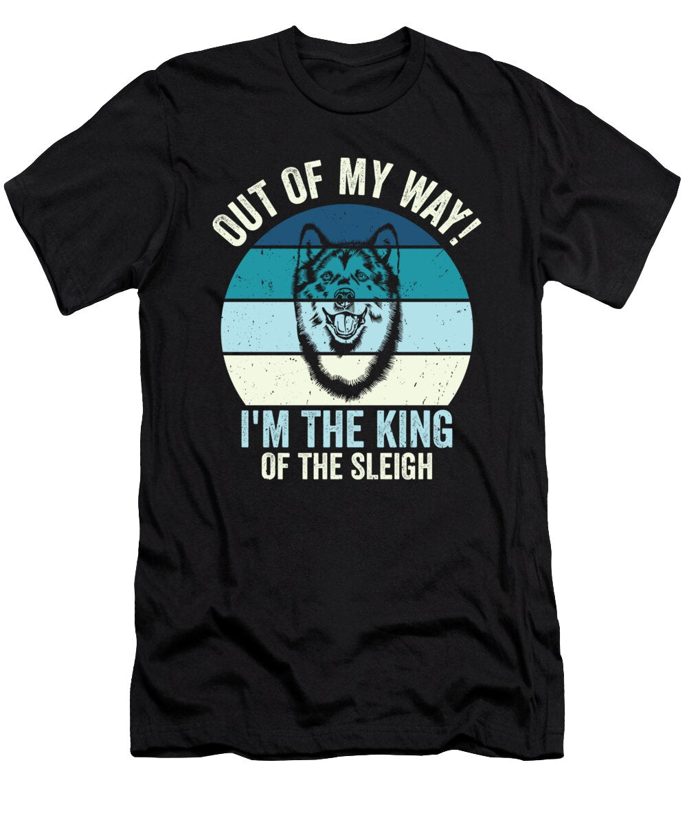 1 Husky Sledding King of the Sleigh Sled Dog Racing Alaskan Racers Toms Store T-Shirt