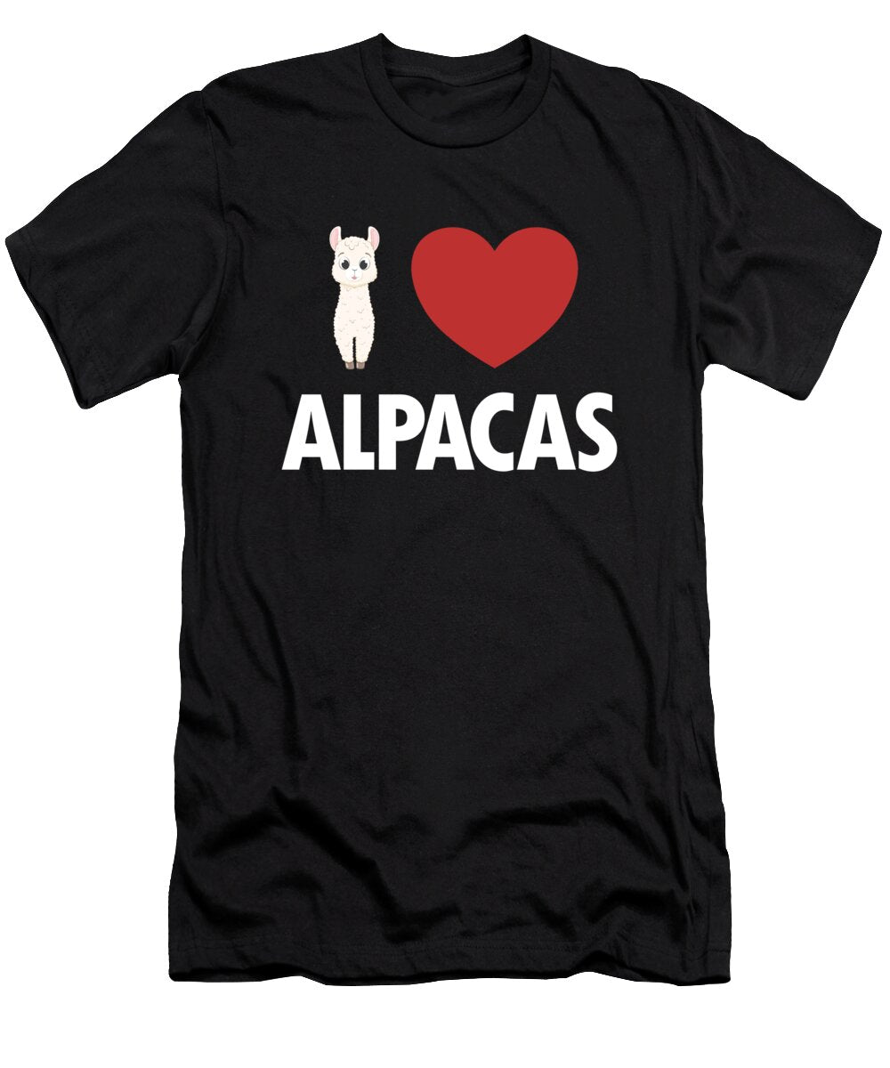 1 I Love Alpacas Vicuna Guanaco Llama Breeder Alpaca Marco Rothe T-Shirt