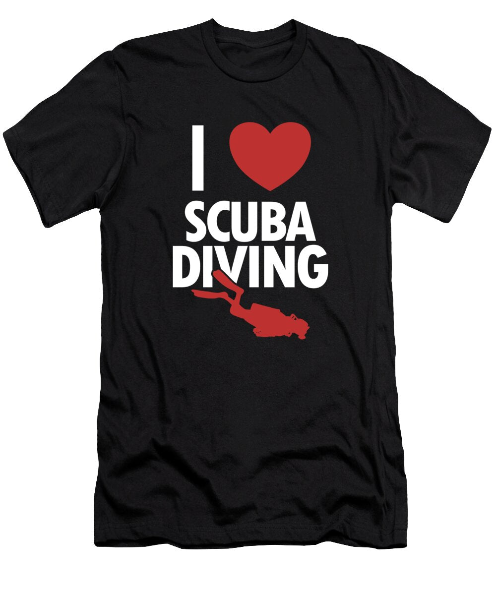 1 I Love Scuba Diving Underwater Technical Scuba Diver Graphics Lab T-Shirt