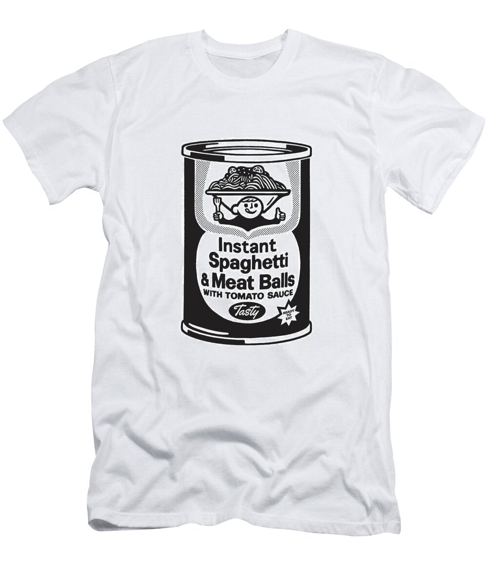 1 Illustration of Instant Spaghetti and Meat Balls Food Can Csa Images T-Shirt