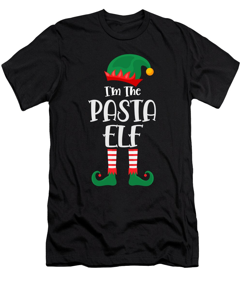 1 Im the Pasta Elf Matching Christmas Vintage and Words T-Shirt