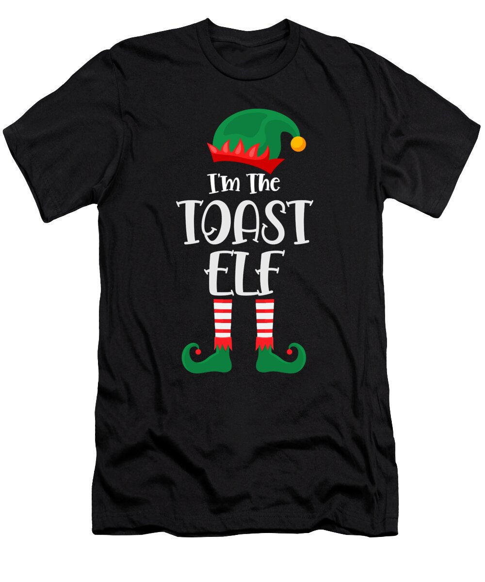 1 Im the Toast Elf Matching Christmas Vintage and Words T-Shirt