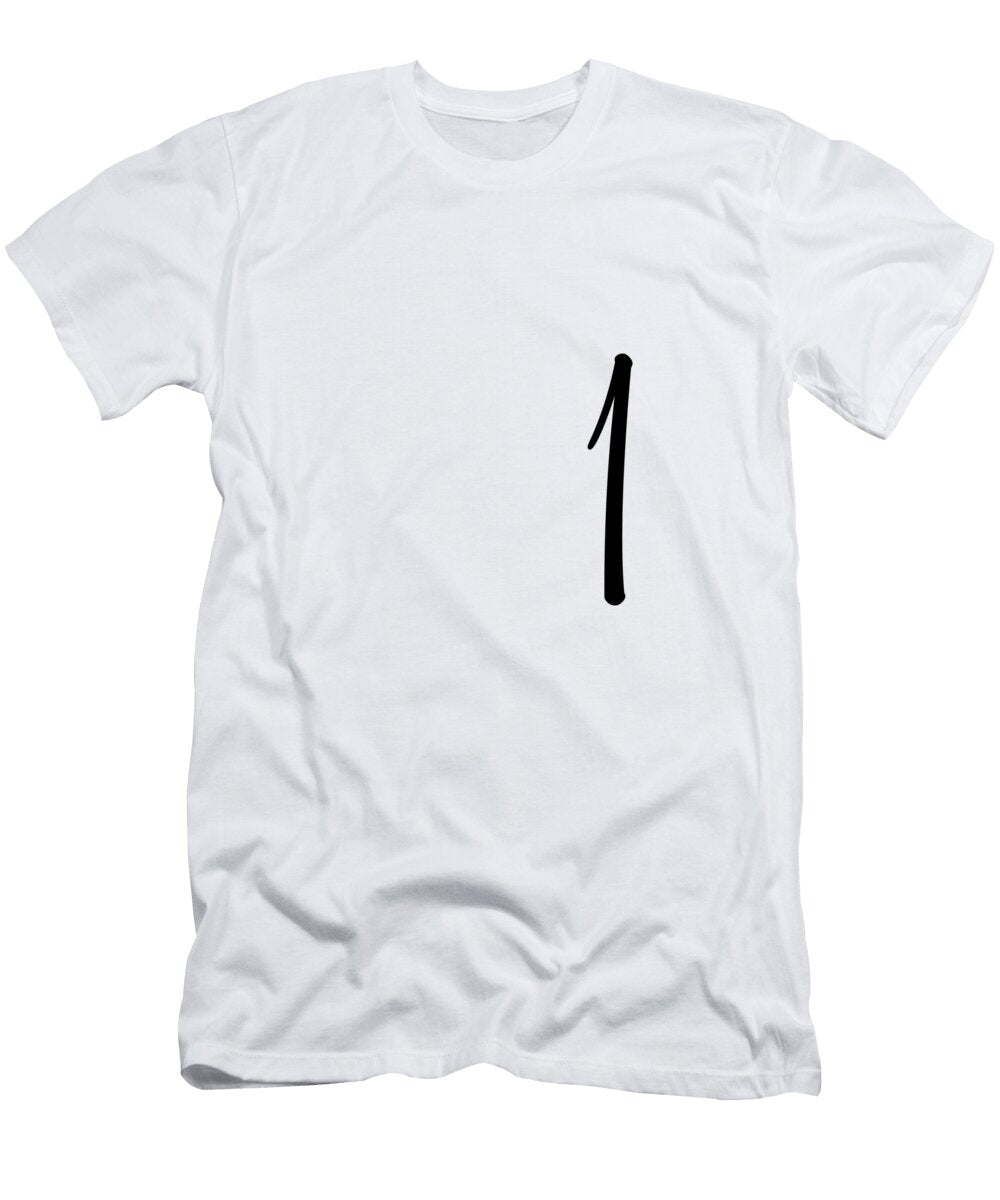 1 in Black Simple Script Custom Home Fashions T-Shirt