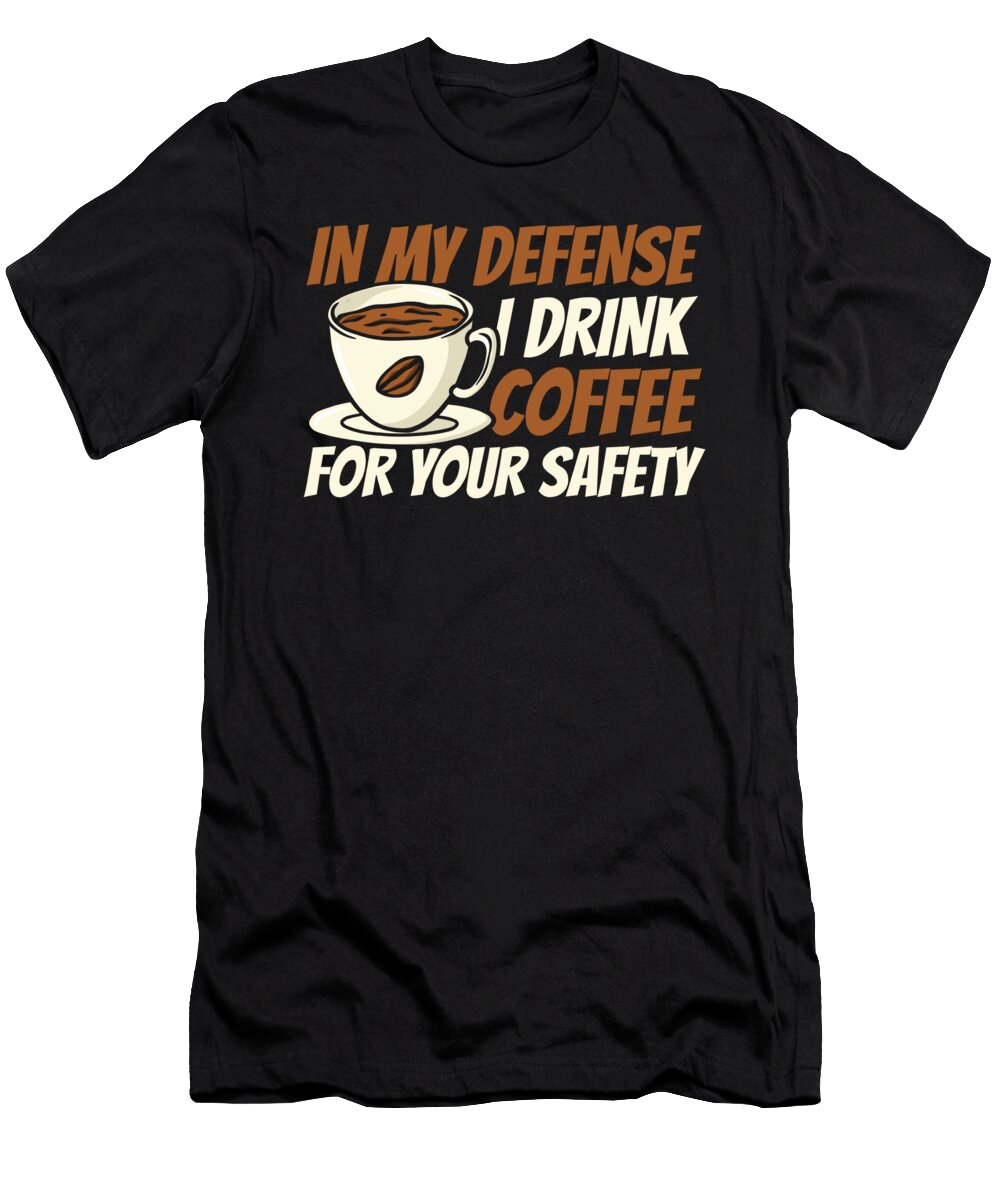1 in My Defense Roaster Roasting Cafe Barista Funny Coffee Crazy Squirrel T-Shirt