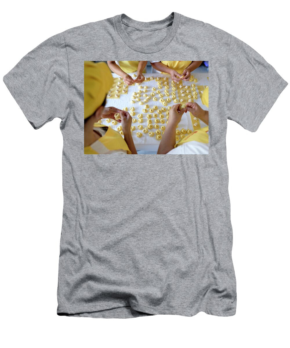 1 Italy Emilia Romagna Ravenna District Adriatic Riviera Cervia Adriatic Coast Pastificio Battistini Handmade Cappeletti Preparation Franco Cogoli T-Shirt