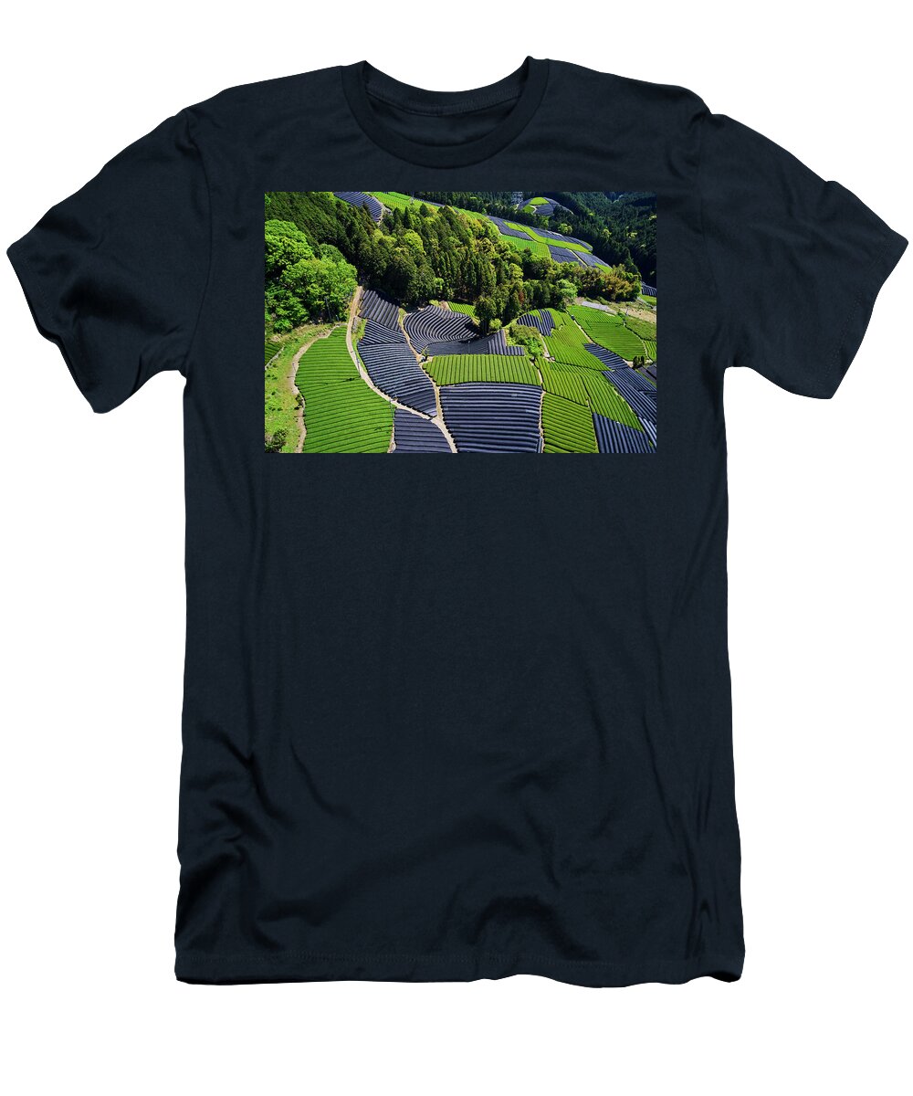 1 Japan Kinki Kansai Honshu Island Uji Tea Field for Sencha Gyokuro and Matcha Tea Tuul Bruno Morandi T-Shirt