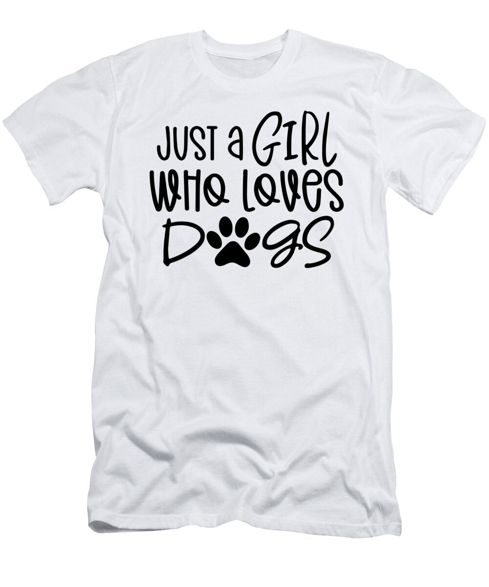1 Just a Girl Who Loves Dogs Dog Lover Cool Gift Jensen Cena T-Shirt