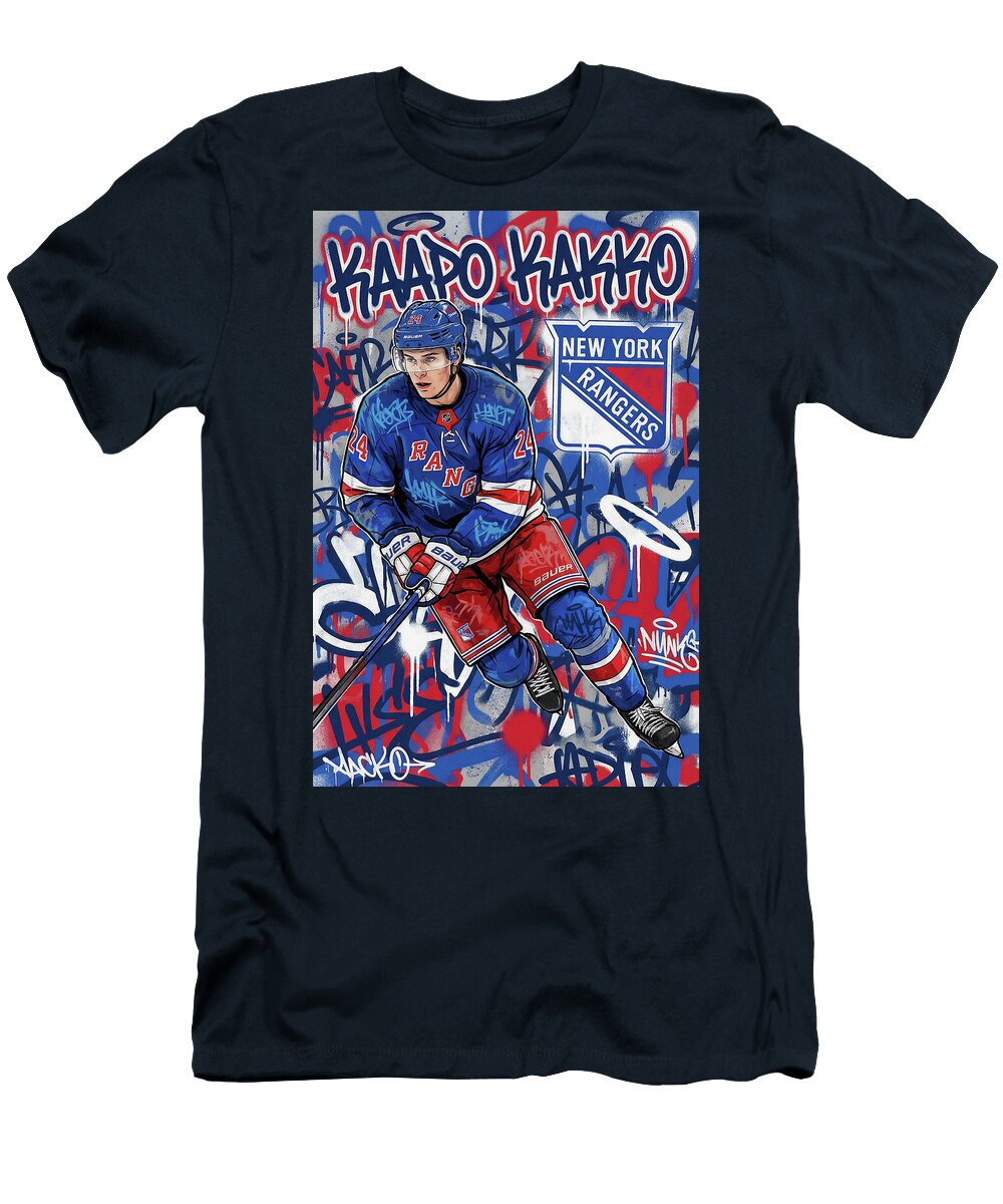 1 Kaapo Kakko New York Rangers Graffiti Poster Hockey Player NHL Sampadart Gallery T-Shirt