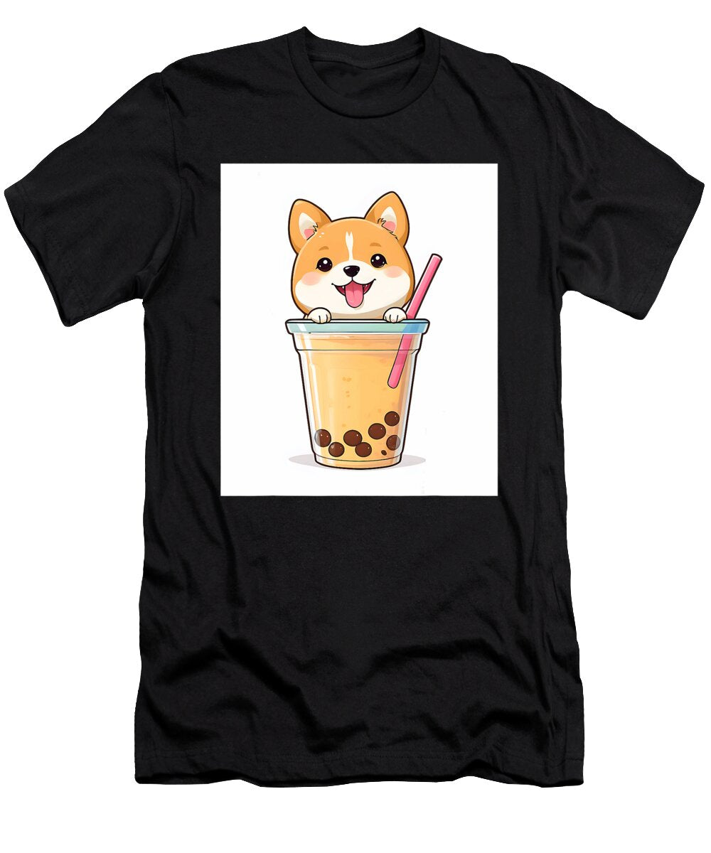 1 Kawaii Dog Shiba Inu Boba Bubble Tea Stuff Funny Zyneu Gangd T-Shirt