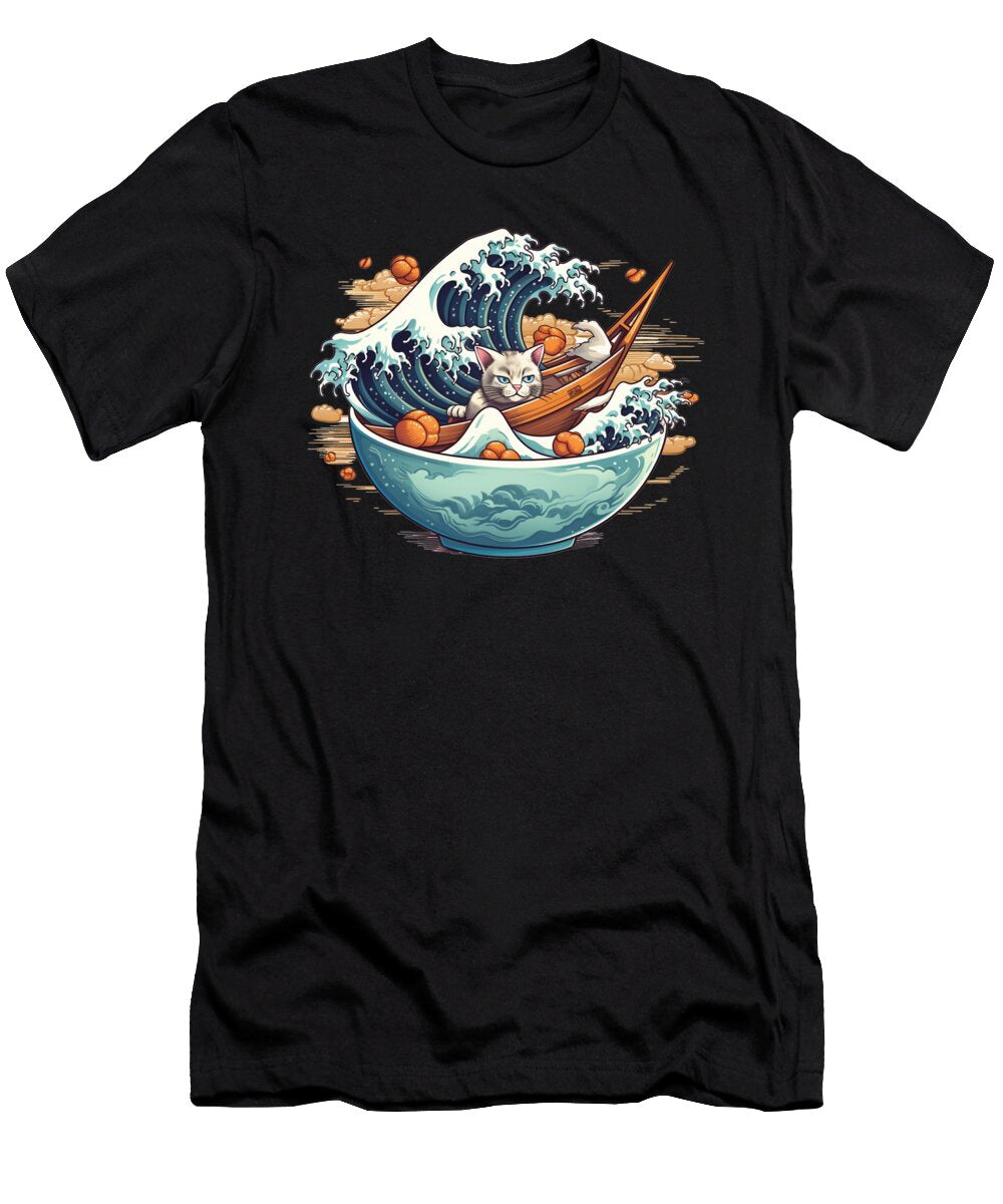 1 Kawaii Neko Ramen Japanese Food Lovers Benjamin Burkert T-Shirt