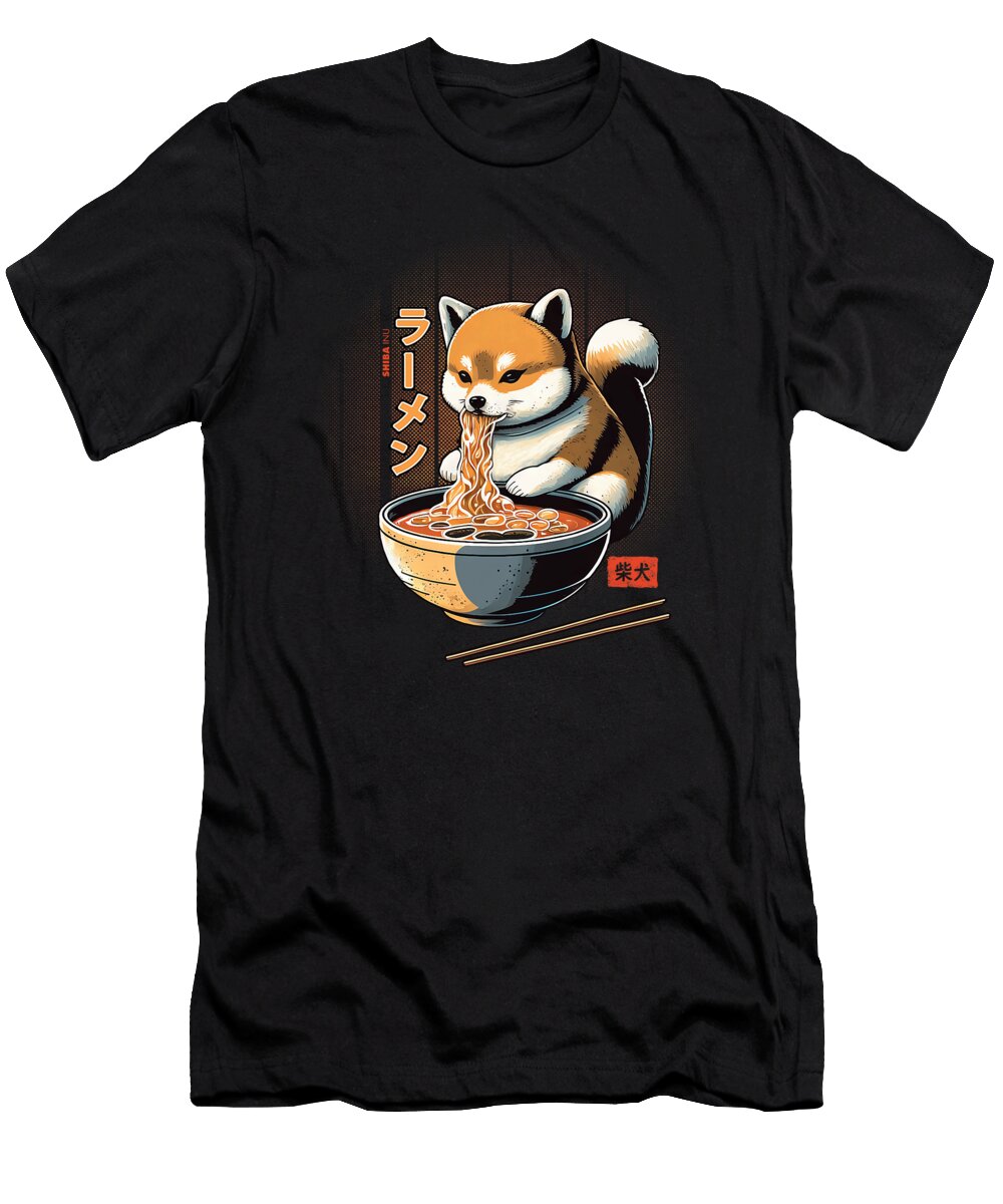 1 Kawaii Shiba Inu Eating Ramen Dog Lover Gift Zyneu Gangd T-Shirt