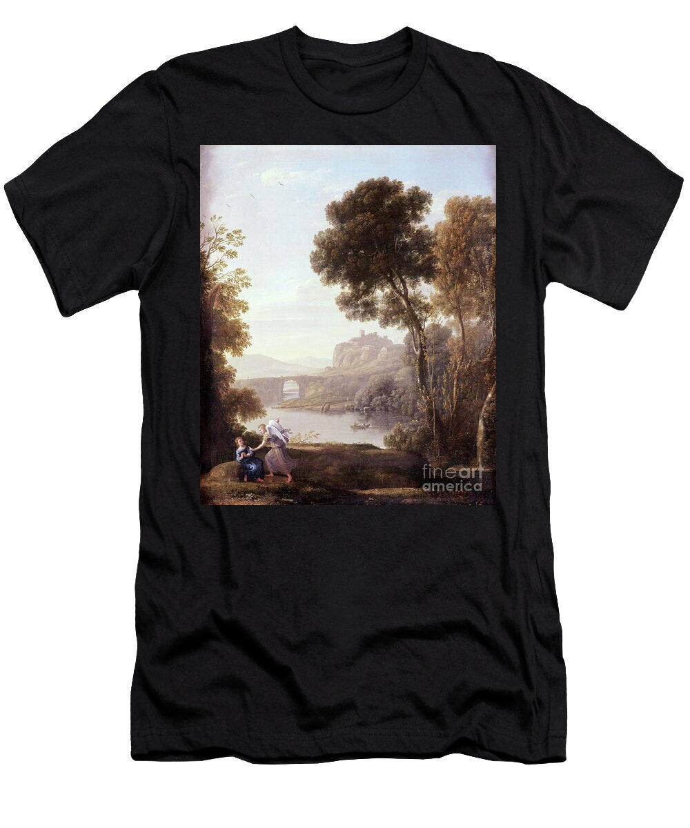 1 Landscape with Hagar and the Angel 1646 Claude Lorrain T-Shirt