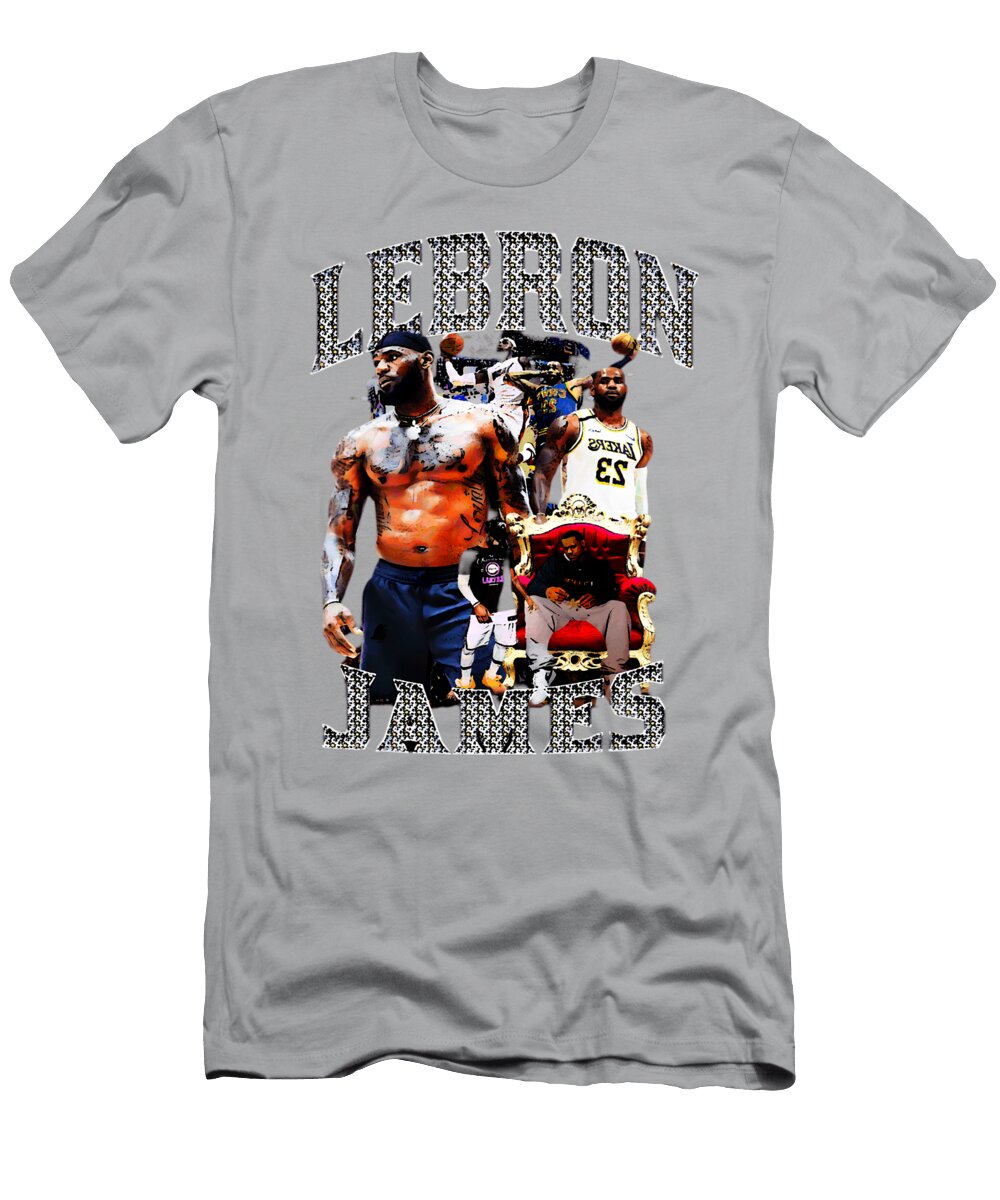 1 Lebron James Basketball Montage Kenvin Tran T-Shirt