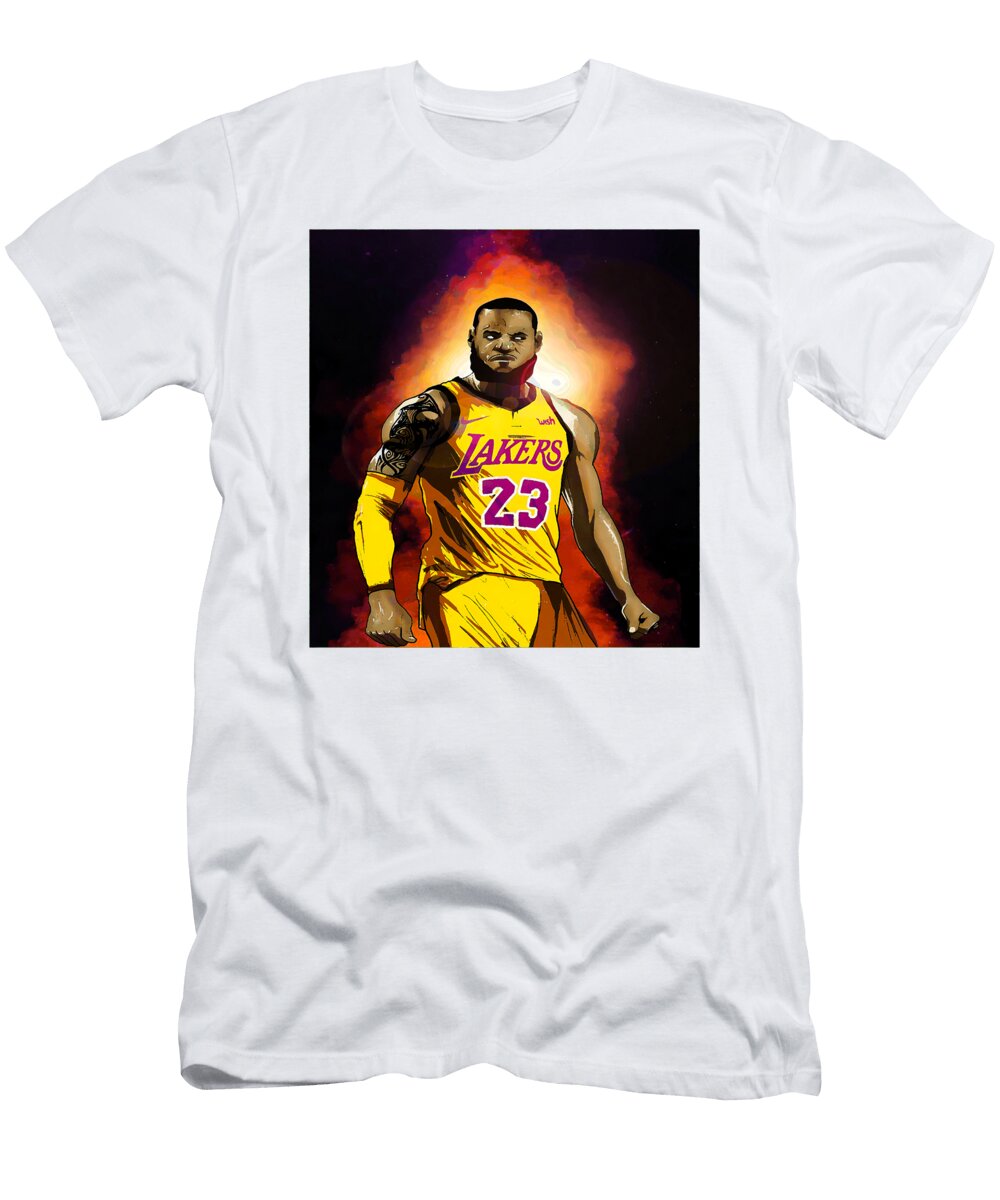 1 Lebron James in Lakers Uniform Kenvin Tran T-Shirt