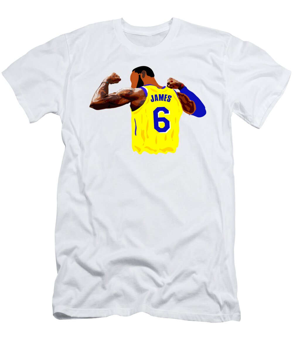 1 Lebron James in Yellow Jersey Kenvin Tran T-Shirt
