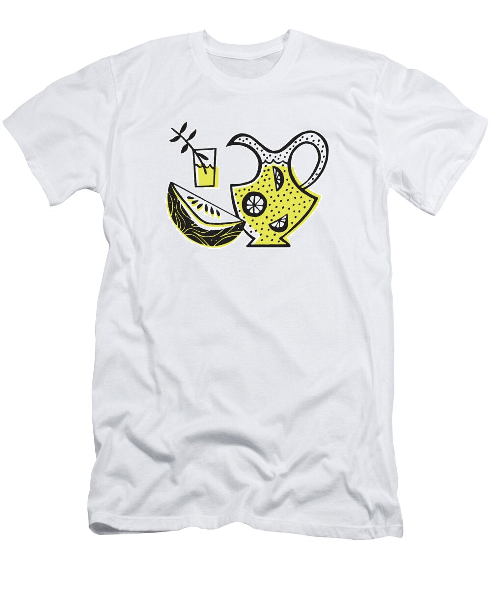 1 Lemonade in Pitcher Glass and Lemon Slice Csa Images T-Shirt