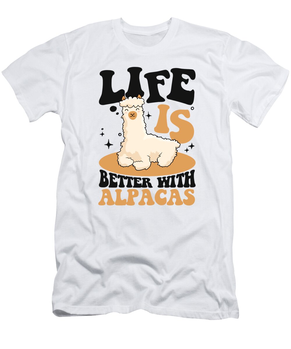 1 Life Is Better with Alpacas Guanaco Llama Vicuna Alpaca Marco Rothe T-Shirt