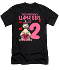 1 Llama Birthday 2nd Birthday Party Alpaca Girl Colorfulsnow T-Shirt