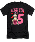 1 Llama Birthday 5th Birthday Party Alpaca Girl Colorfulsnow T-Shirt