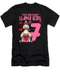 1 Llama Birthday 7th Birthday Party Alpaca Girl Colorfulsnow T-Shirt