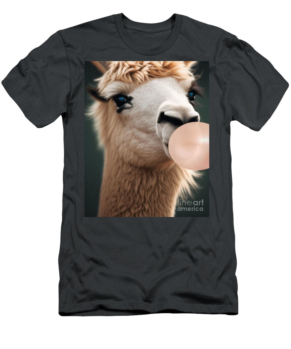 1 Llama Blowing Bubble Gum Mounir Khalfouf T-Shirt