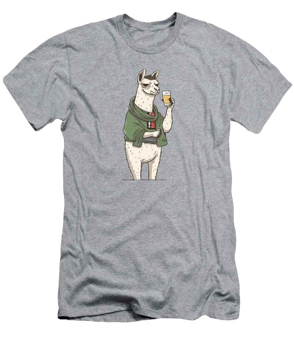 1 Llama Drinking Beer Amir Faysal T-Shirt