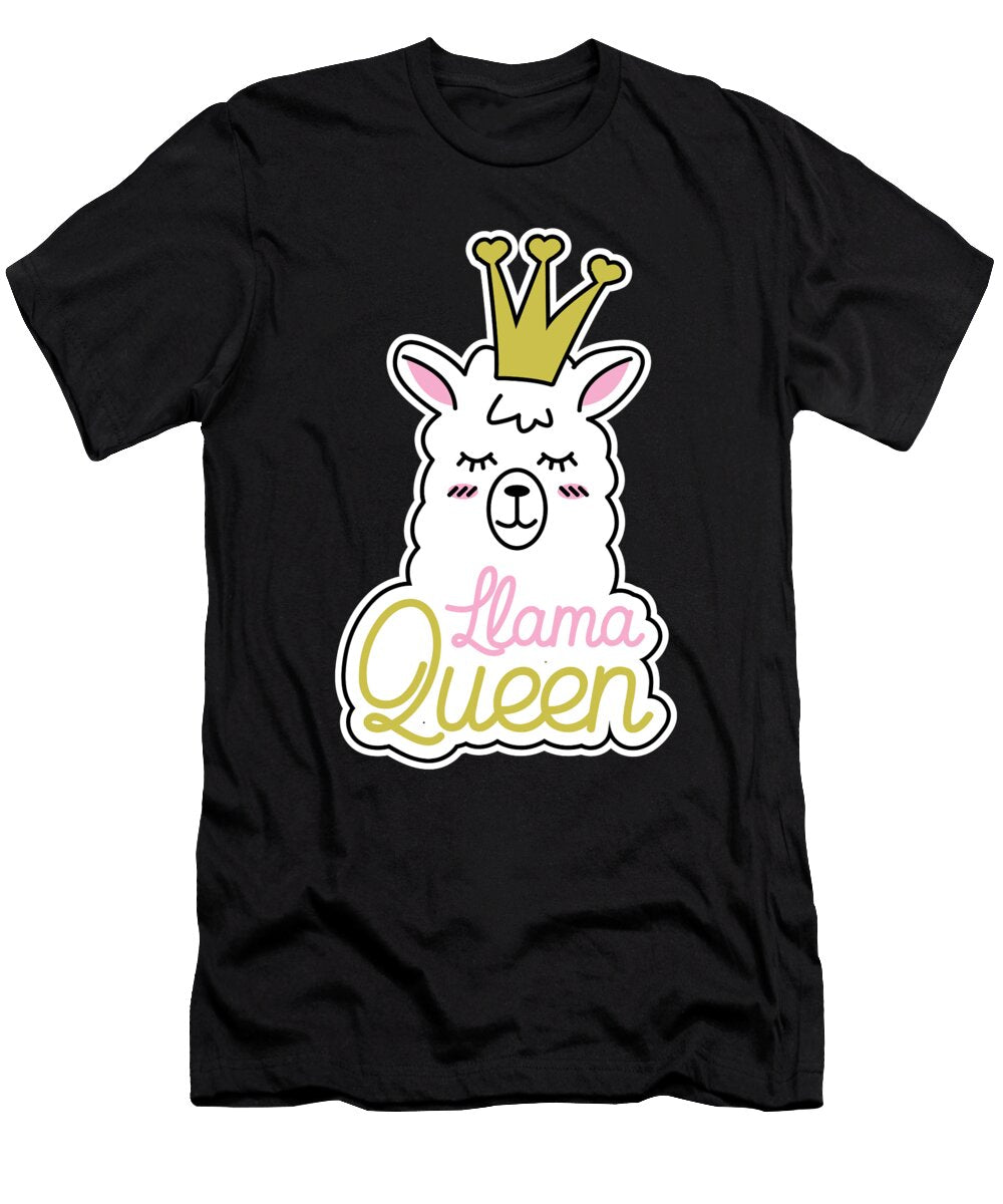 1 Llama Lama Alpaca Llama Queen Haselshirt T-Shirt