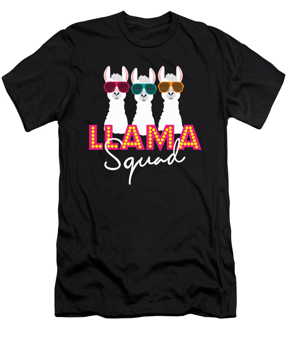 1 Llama Squad No Probllama Animal Lover Gift Idea Haselshirt T-Shirt