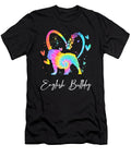 1 Love English Bulldog Tie Dye Rainbow Dog Lover Shannon Nelson Art T-Shirt