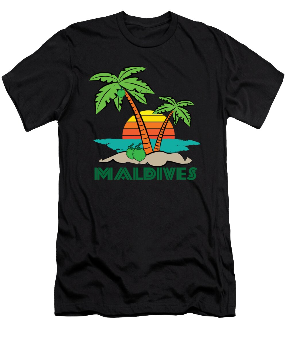 1 Maldives Summer Beach Vacation Travel Destination Gift Jan Deelmann T-Shirt
