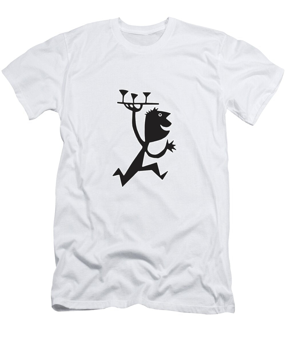 1 Man Running with Tray Csa Images T-Shirt