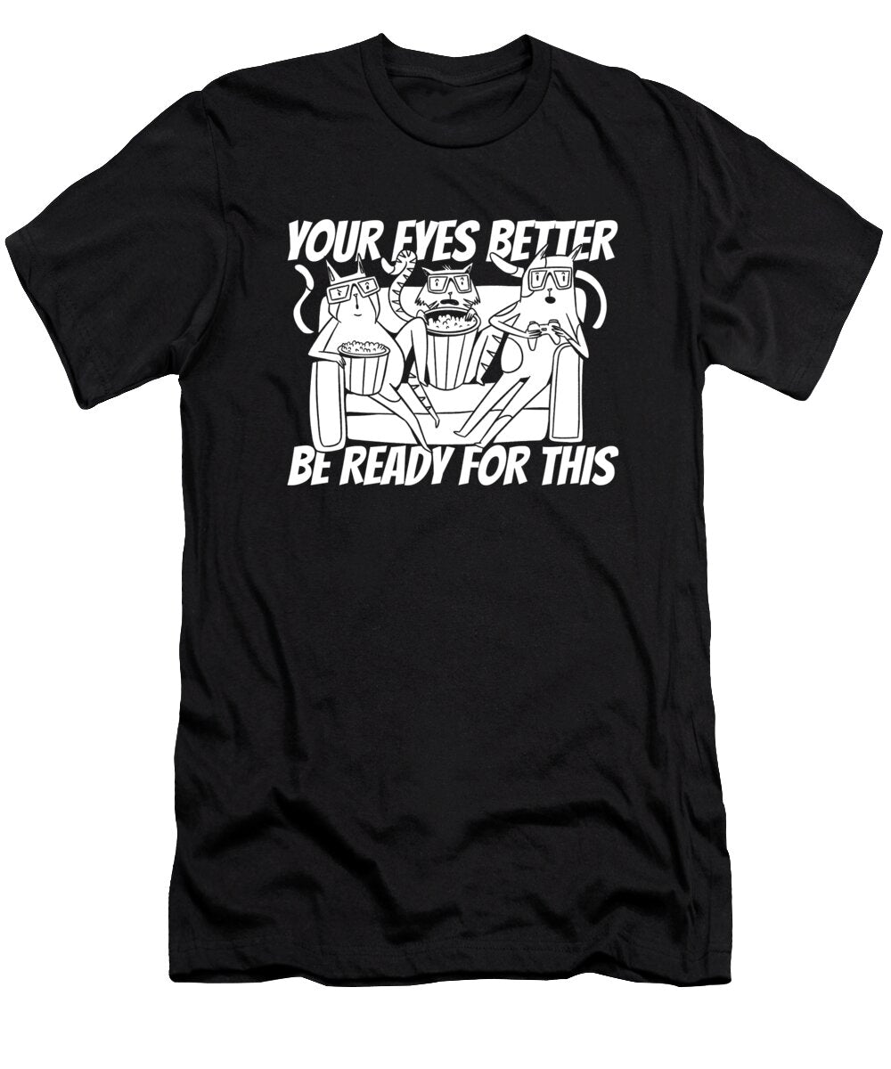 1 Movies Cats Series Tv Show Programmes Binge Watching Crazy Squirrel T-Shirt