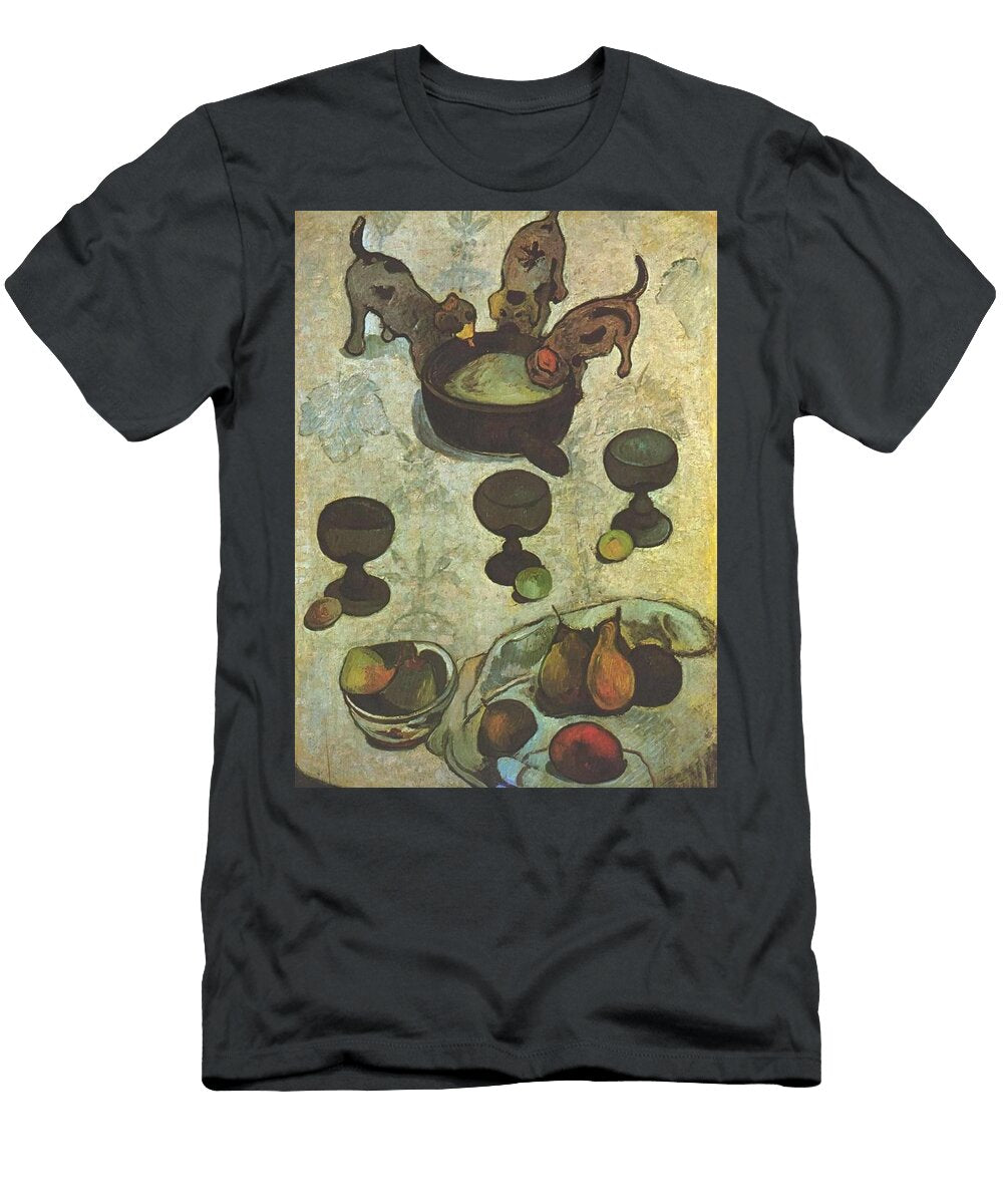 1 Nature Morte Aux Trois Petits Chiens Still Life with Three Puppies Permission T-Shirt