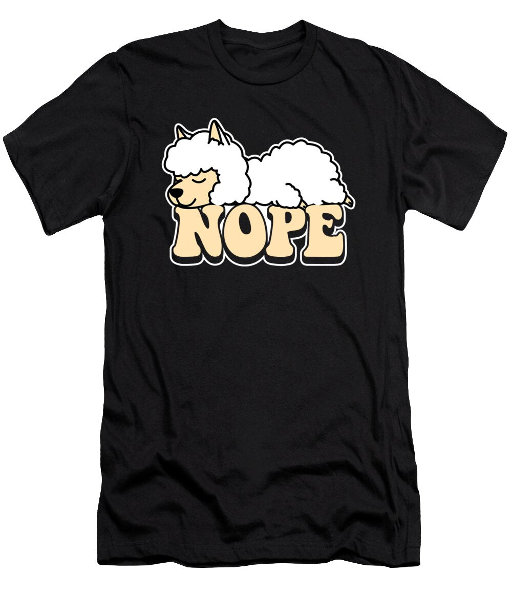 1 Nope Llama Vicuna Guanaco Breeder Alpaca Marco Rothe T-Shirt