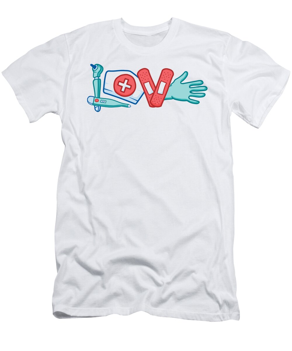 1 Nurse Love Nursing Gift Florian Dold Art T-Shirt