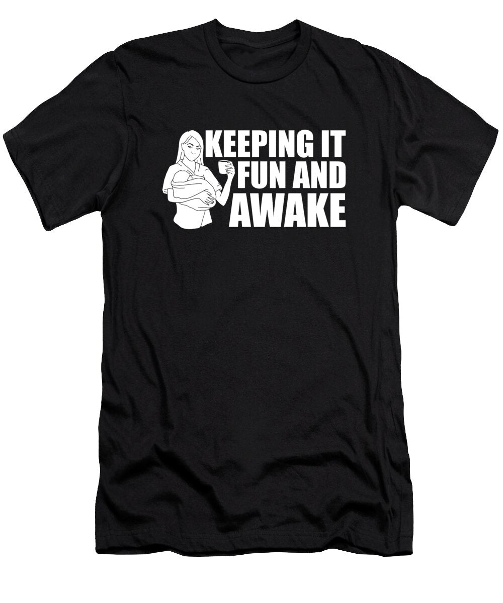 1 Nursing Coffee Hospital Caretaker Nurse Crazy Squirrel T-Shirt