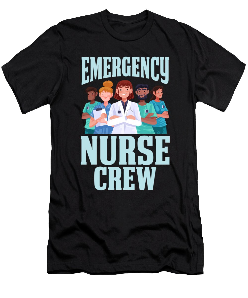 1 Nursing Crew Caretaker Hospital Emergency Nurse Crazy Squirrel T-Shirt