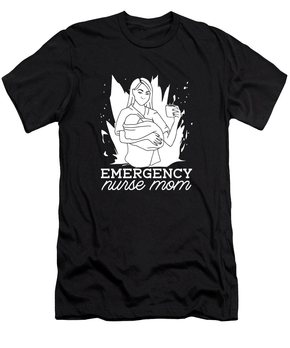 1 Nursing Mom Hospital Caretaker Emergency Nurse Crazy Squirrel T-Shirt