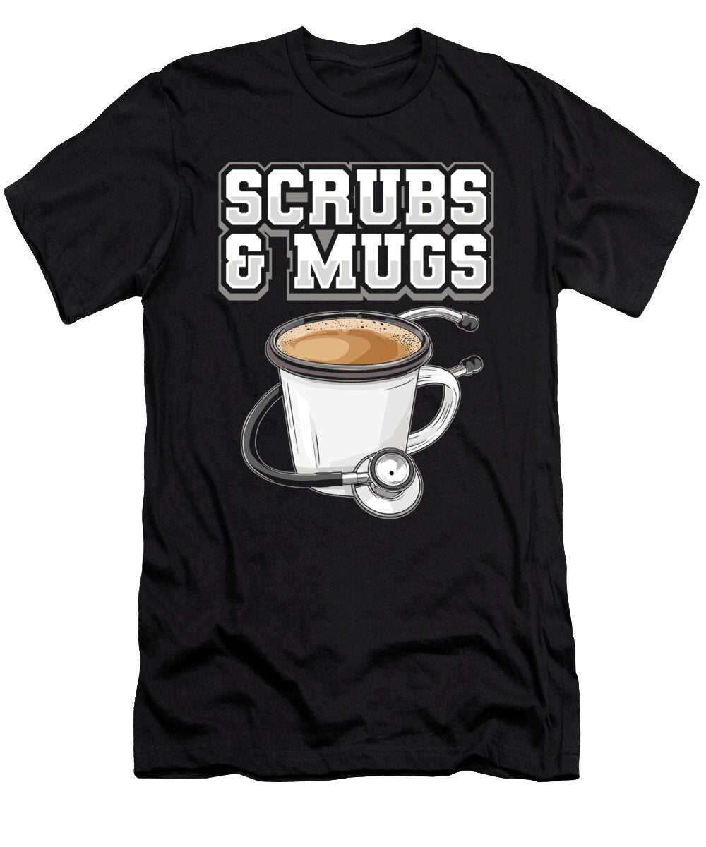1 Nursing Nurse Caretaker Hospital Coffee Crazy Squirrel T-Shirt