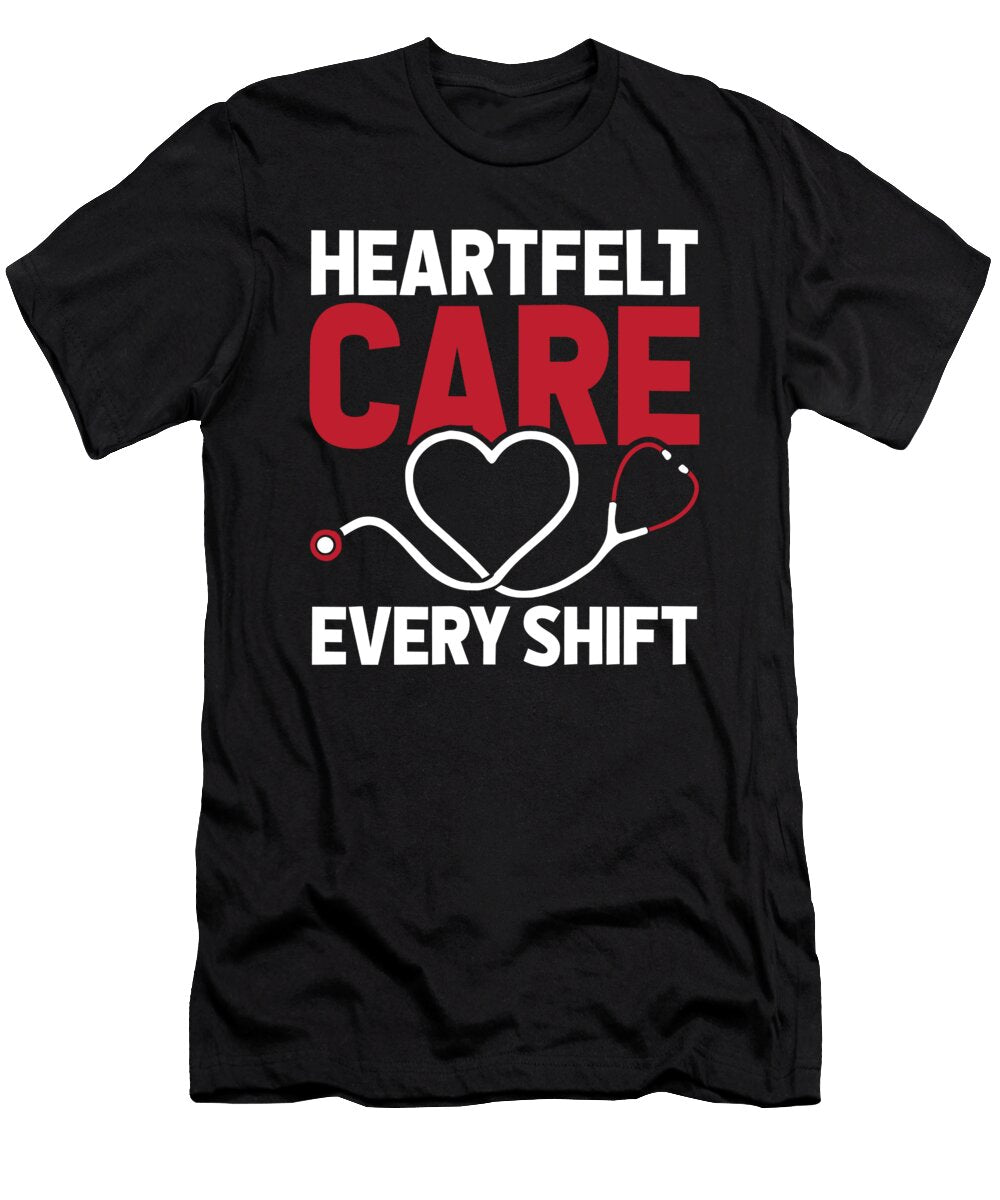 1 Nursing Nurse Caretaker Hospital Heart Crazy Squirrel T-Shirt