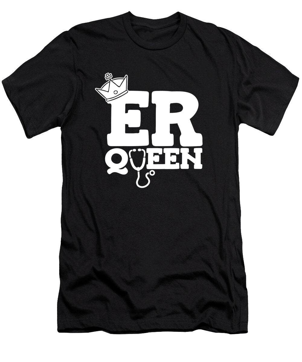 1 Nursing Queen Hospital Caretaker Emergency Nurse Crazy Squirrel T-Shirt