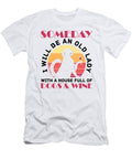 1 Old Lady Full of Dogs and Wine Drinker Dog Owner Florian Dold Art T-Shirt