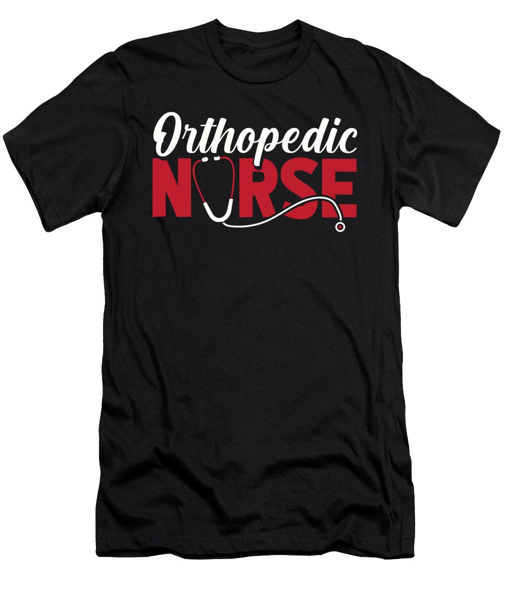 1 Orthopedic Nurse Caretaker Hospital Nursing Bones Crazy Squirrel T-Shirt