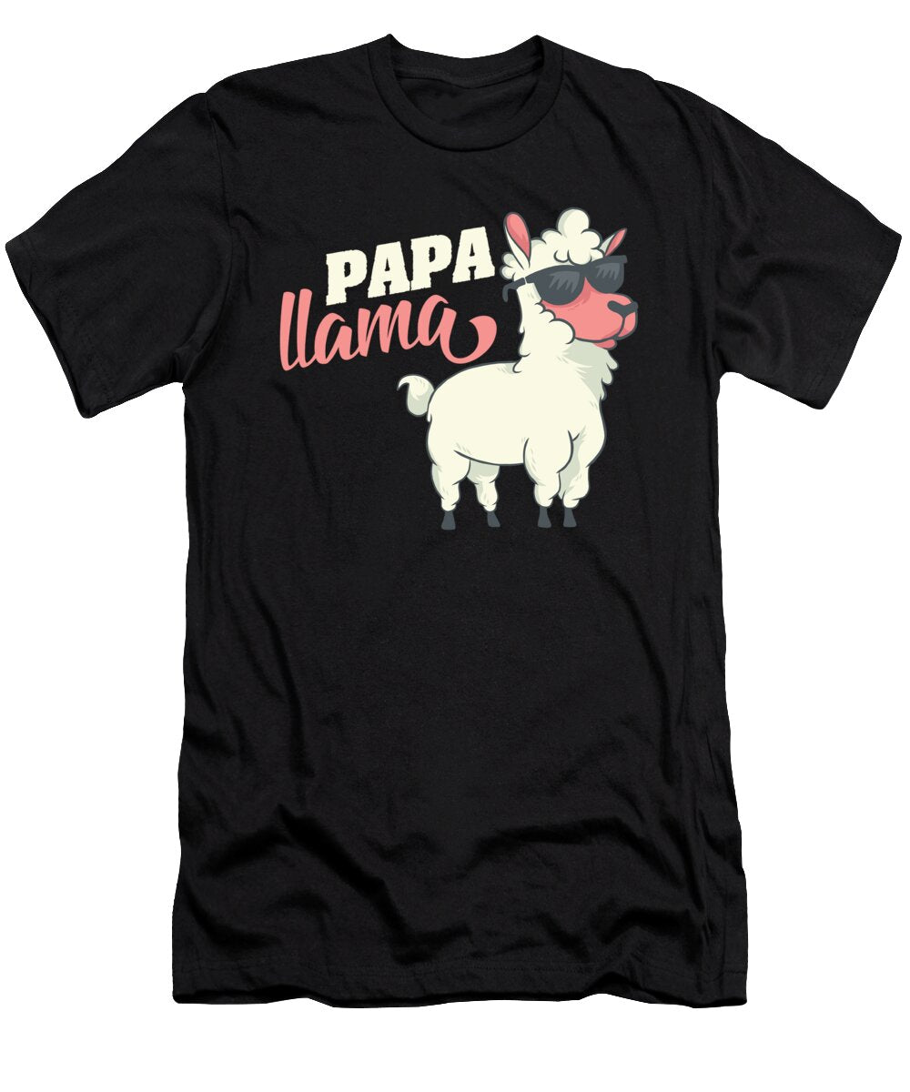 1 Papa Llama Alpaca Animal Lover Fathers Day Gift Haselshirt T-Shirt
