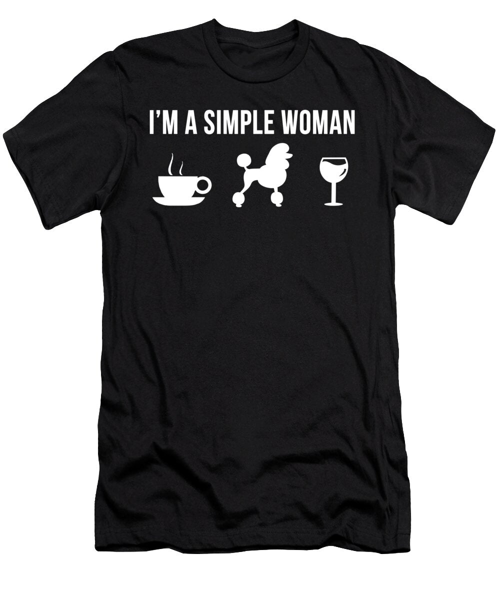 1 Pet Poodle Dog Puppy Simple Man Lukas Davis T-Shirt