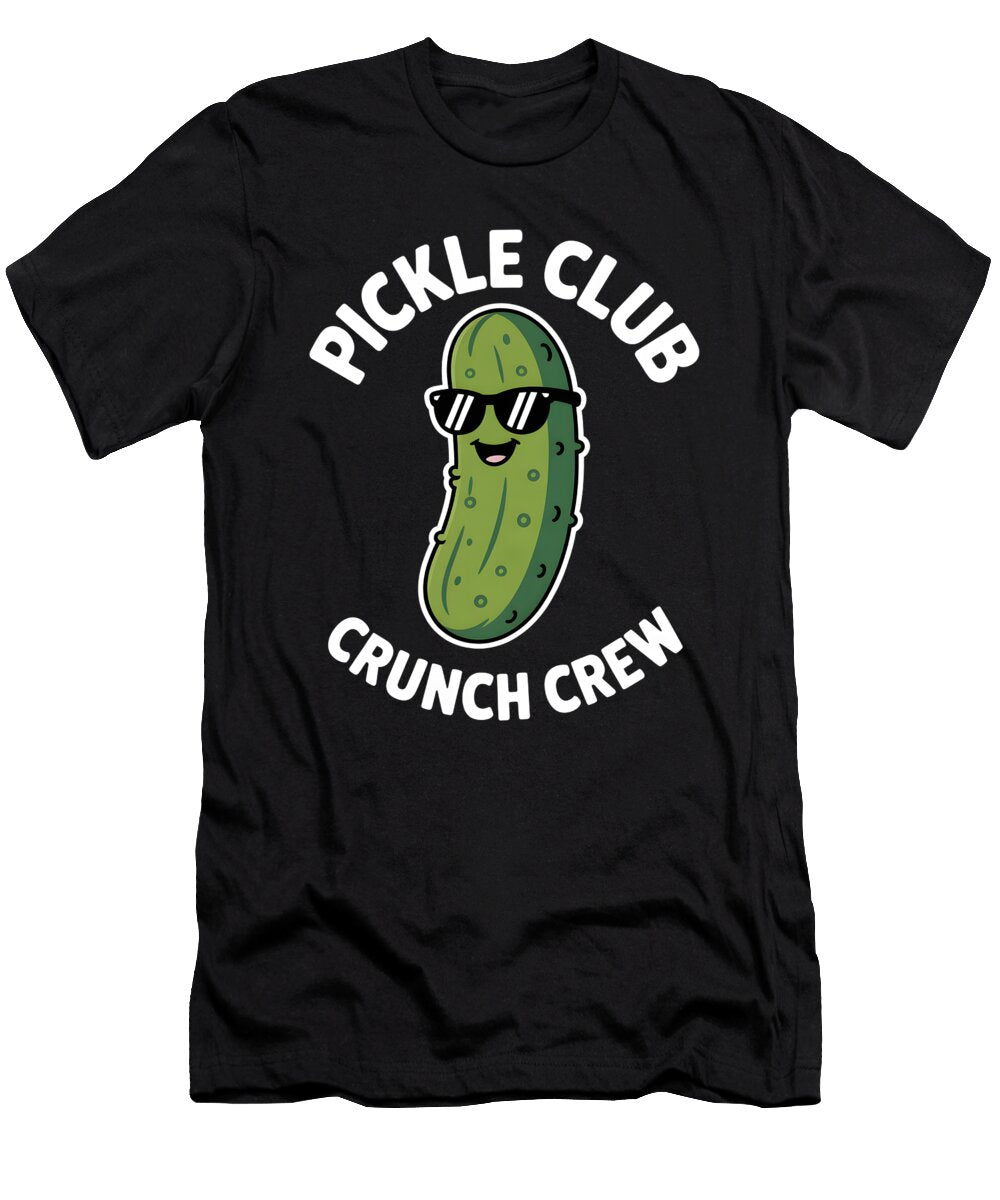 1 Pickle Club Crunch Crew Funny Pickle Moon T-Shirt
