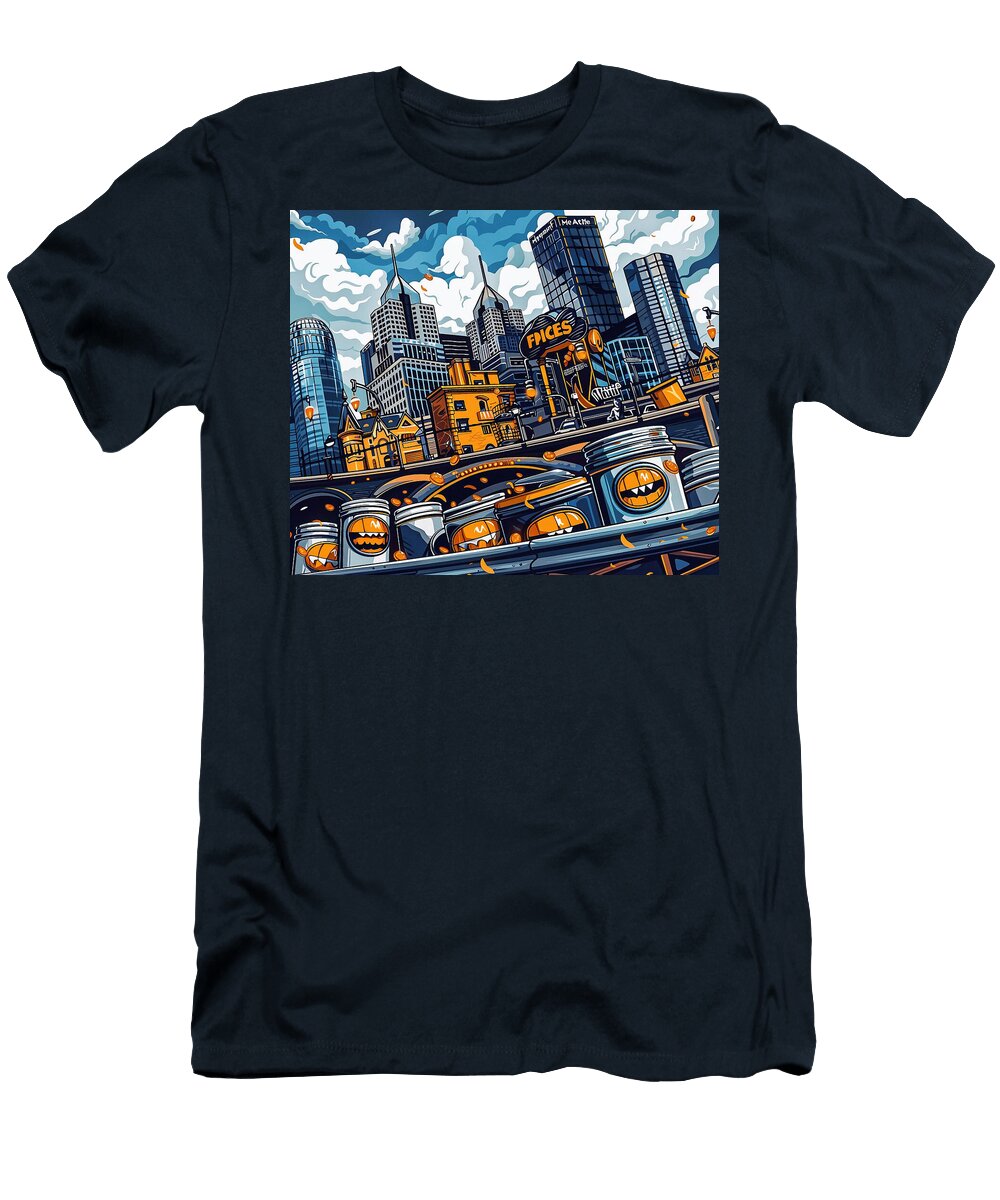 1 Pickle Me Pittsburgh a Fun and Whimsical Painting Idea Based on the Citys Pickle Festival Tommy Mcdaniel T-Shirt