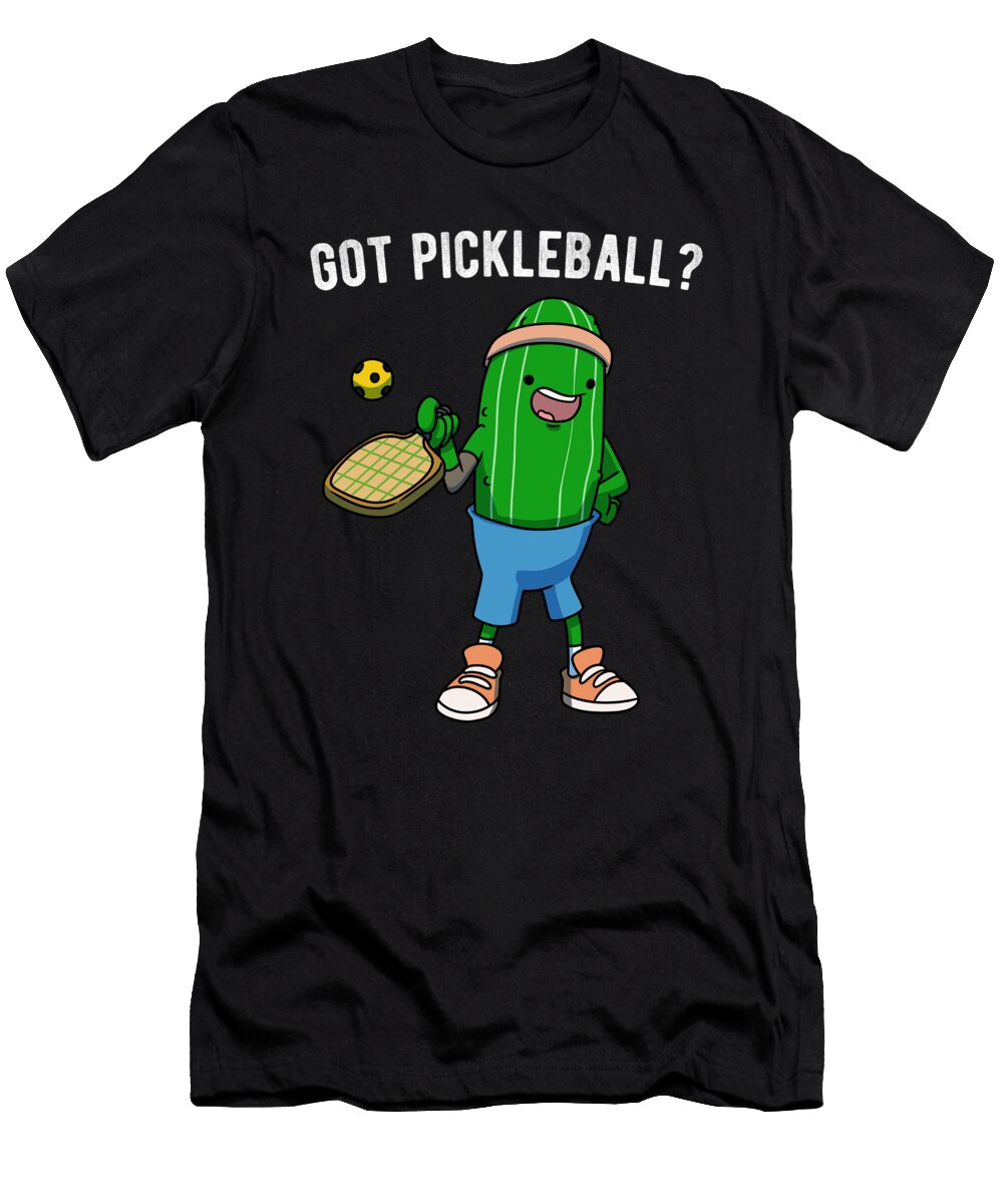 1 Pickleball Design with Pickle with Racquet and Ball Lance Gambis T-Shirt