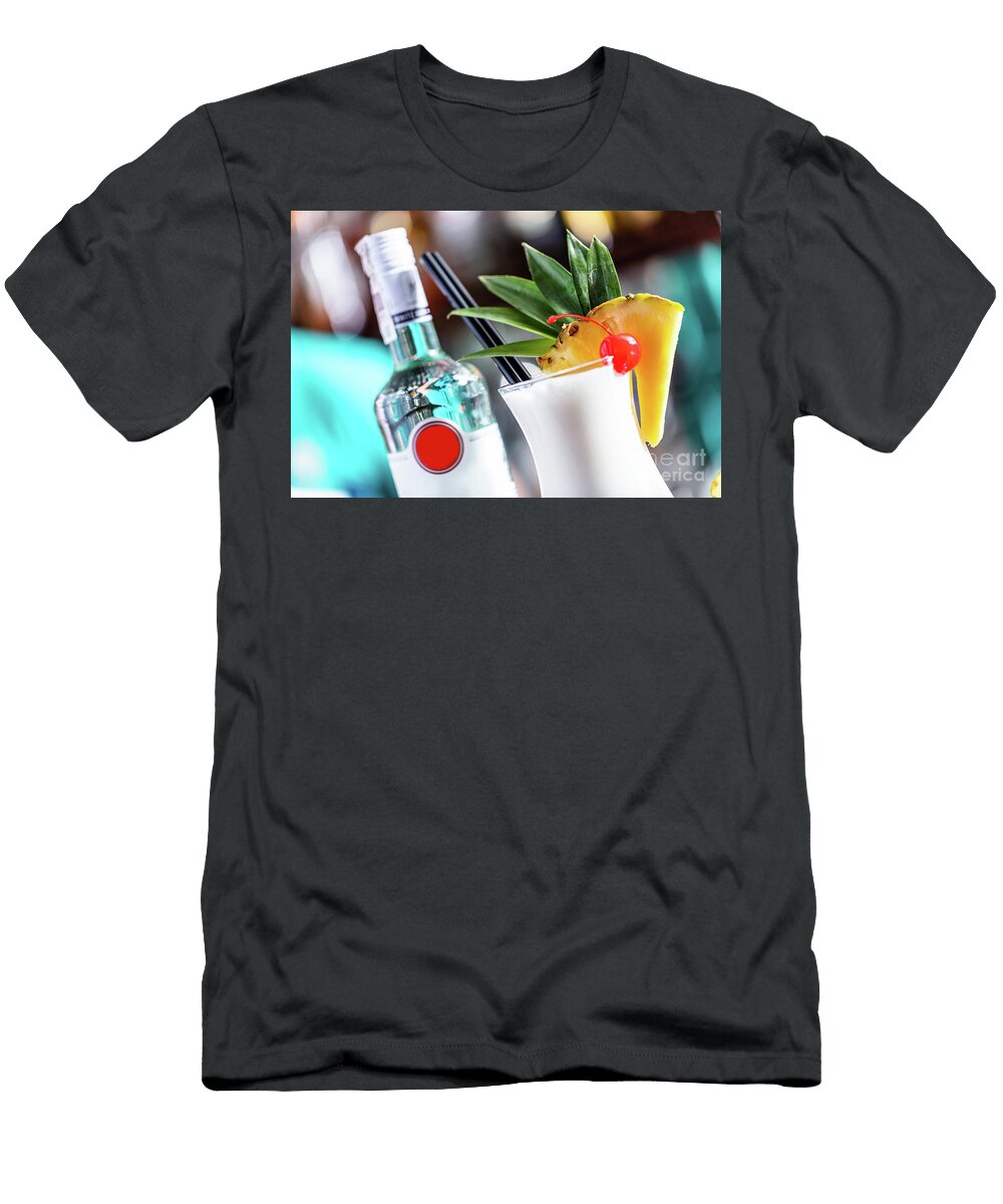 1 Pina Colada Coctail on Bar Counter Michal Bednarek T-Shirt